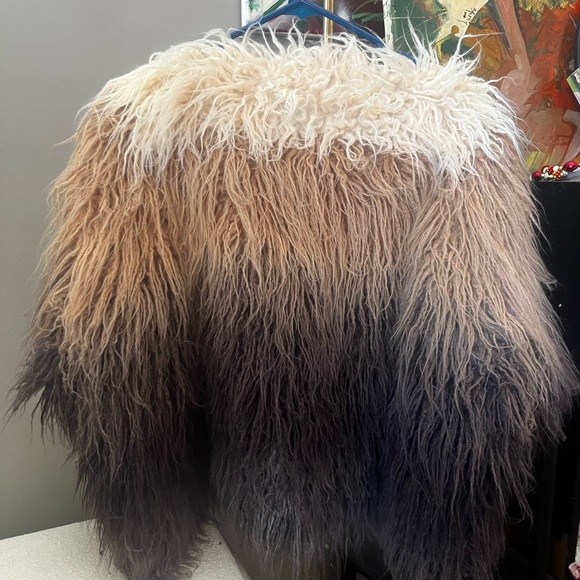 Free People One Terra Ombre Faux Fur Coat Jacket MSRP: $368 - Picture 6 of 6